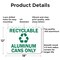 Signmission Recyclable Aluminum Cans Only with Graphic, 18 in W x Rectangle, Aluminum OS-2PACK-MISC-A-1218-L-19507 - alternate 2